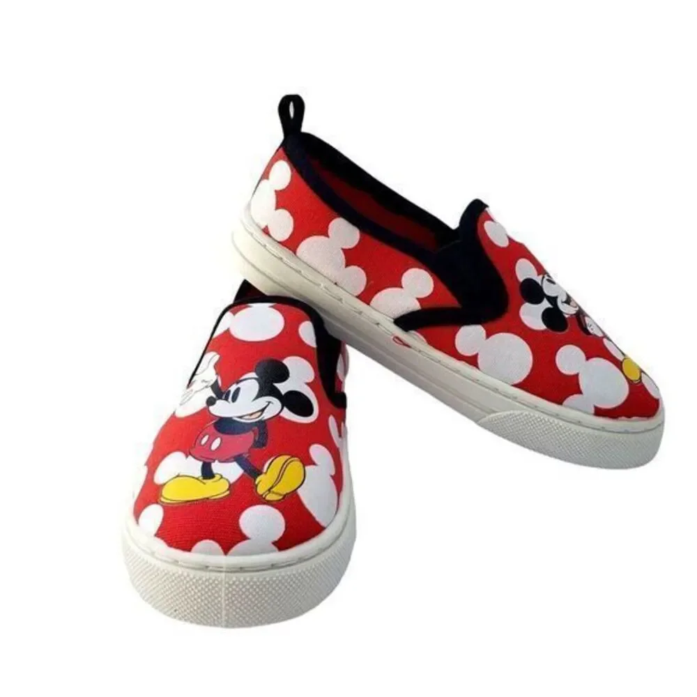 Disney Shoes For Girls Without‎ Laces Mickey Mouse Size 10 Red New